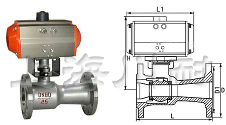Q641M氣動(dòng)高溫球閥結(jié)構(gòu)圖